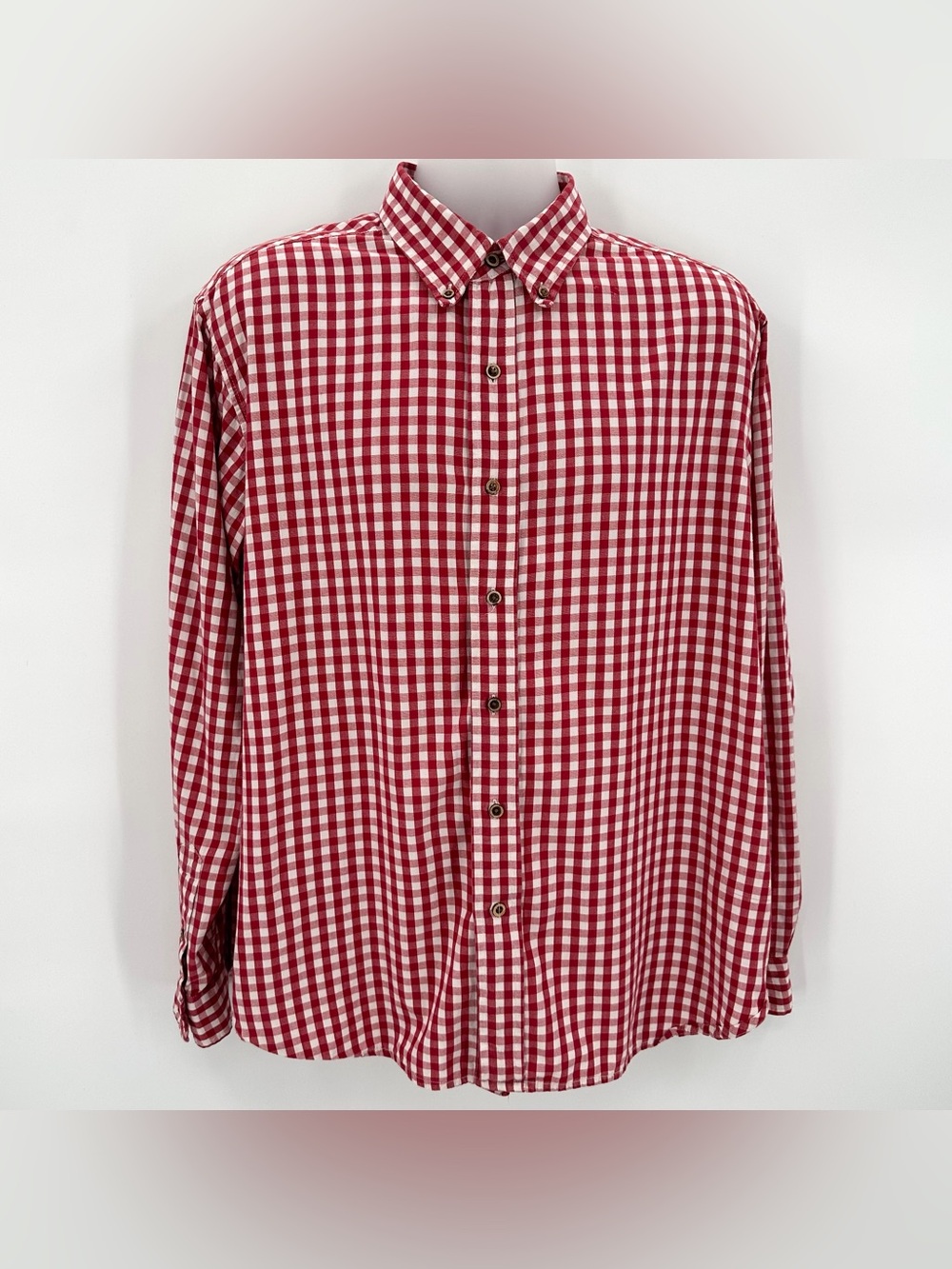 Olde School Brand Homespun Originals Shirt Mens XL Red Check L/S Buttons-READ